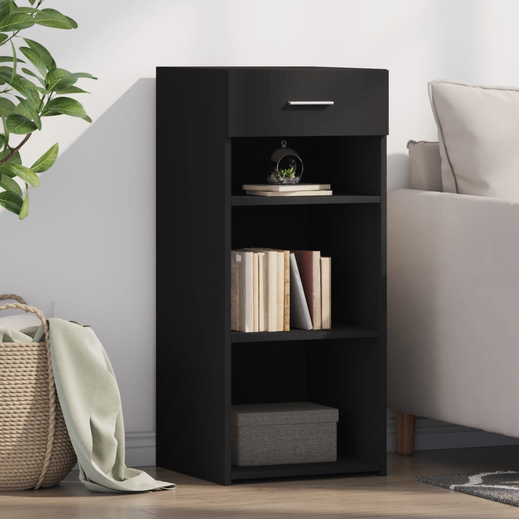 vidaXL Sideboard Black 40x42.5x93 cm Engineered Wood 1