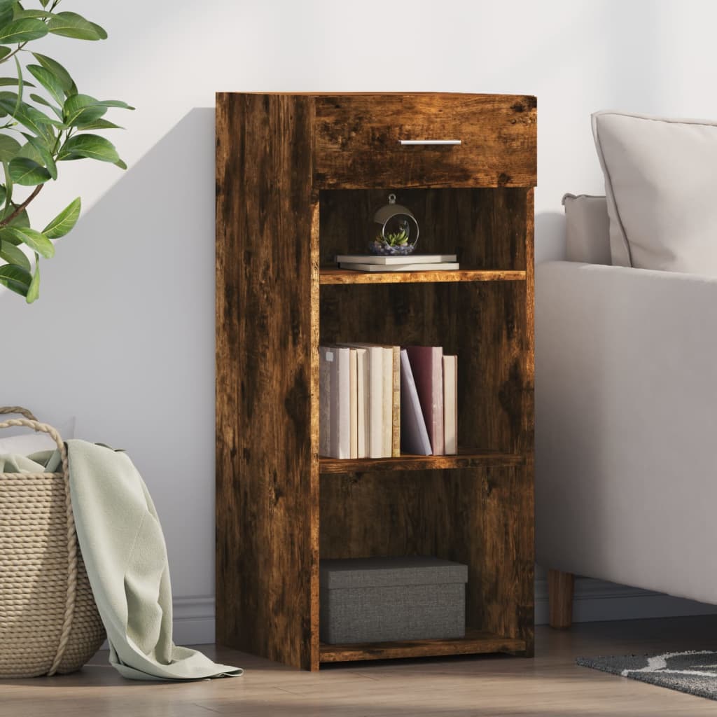 vidaXL Sideboard Smoked Oak 40x42.5x93 cm Engineered Wood 1