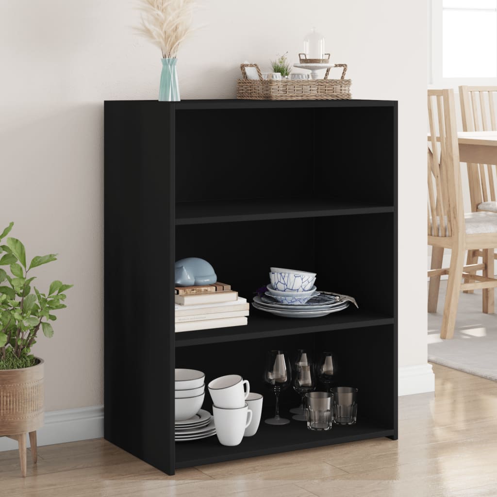 vidaXL Sideboard Black 70x41x93 cm Engineered Wood 1