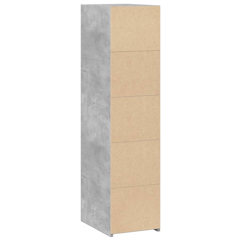 vidaXL Highboard Concrete Grey 30x41x124 cm Engineered Wood 6