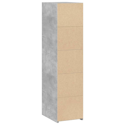 vidaXL Highboard Concrete Grey 30x41x124 cm Engineered Wood 6