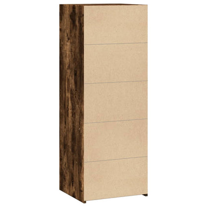 vidaXL Highboard Smoked Oak 45x41x124 cm Engineered Wood 6
