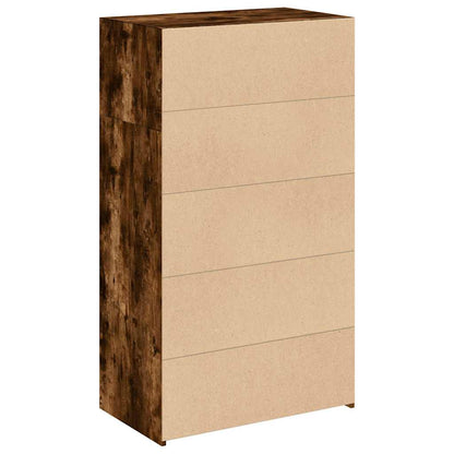 vidaXL Highboard Smoked Oak 70x41x124 cm Engineered Wood 6