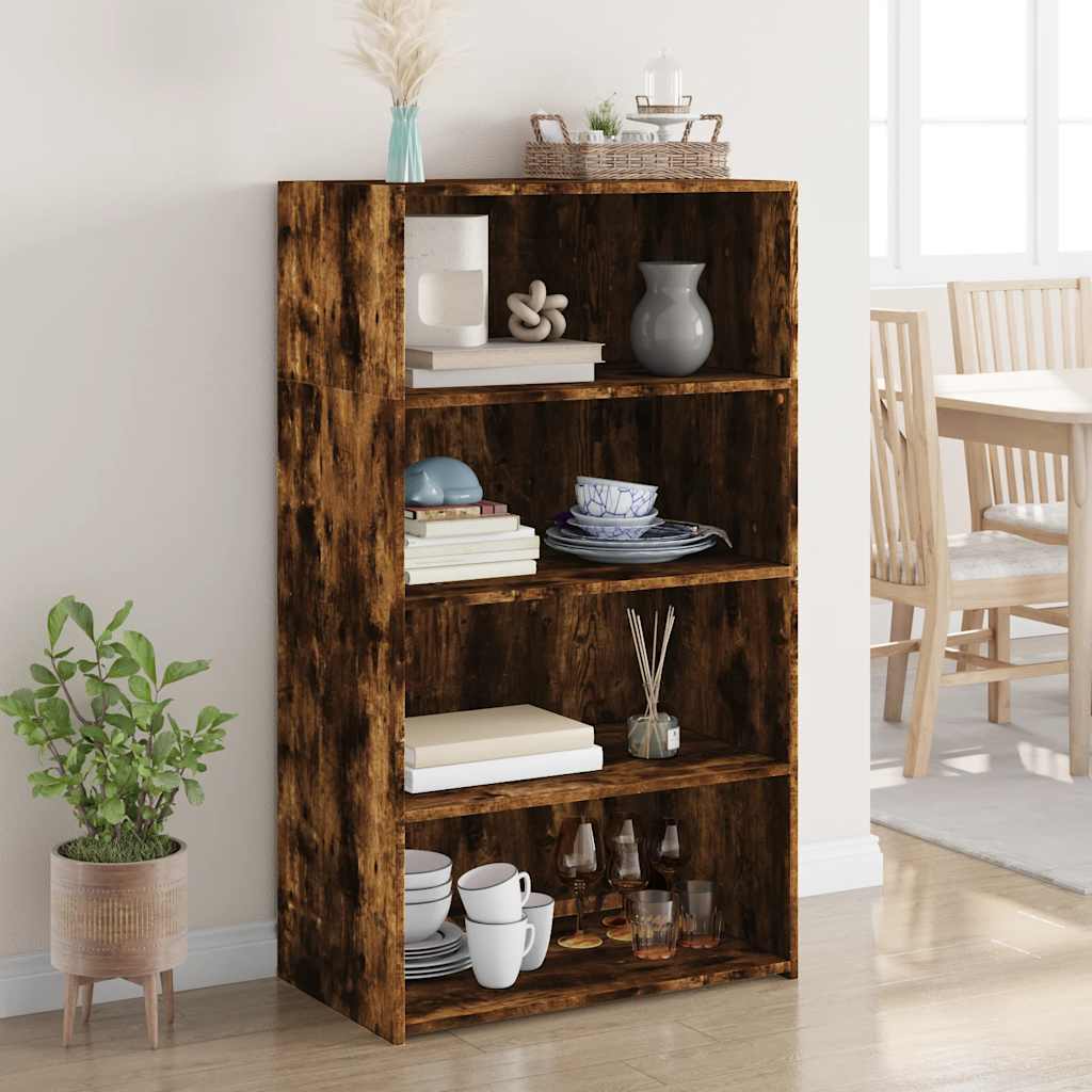 vidaXL Highboard Smoked Oak 70x41x124 cm Engineered Wood 1