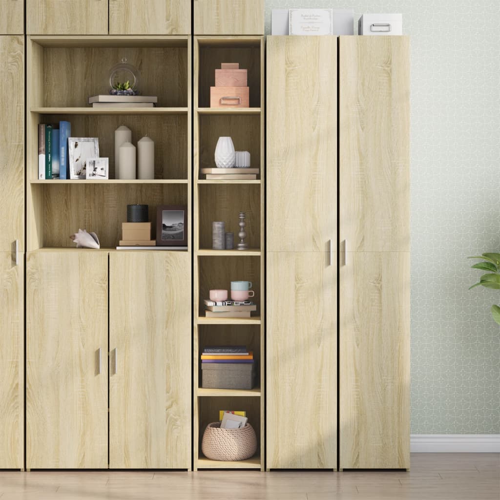 Highboard 30x41x185 cm Engineered Wood Sonoma oak