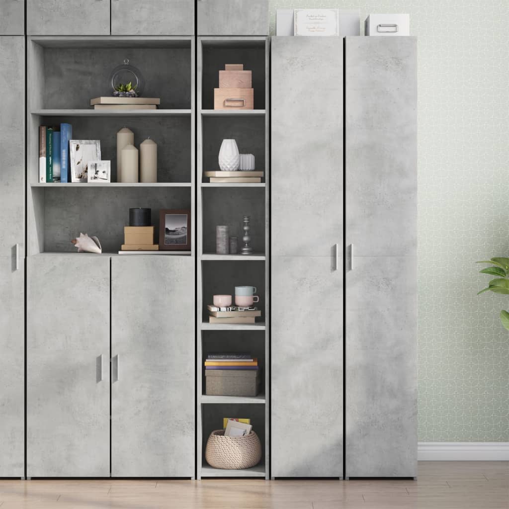 Highboard 30x41x185 cm Engineered Wood Concrete grey