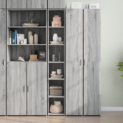 Highboard 30x41x185 cm Engineered Wood Grey sonoma