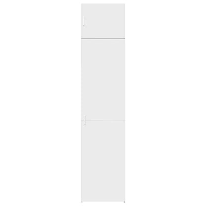 Slim Storage Cabinet 50x42.5x225 cm Engineered Wood 6 Shelves White