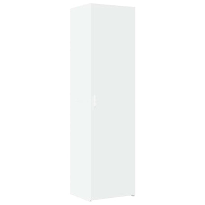 Slim Storage Cabinet 50x42.5x225 cm Engineered Wood 6 Shelves White