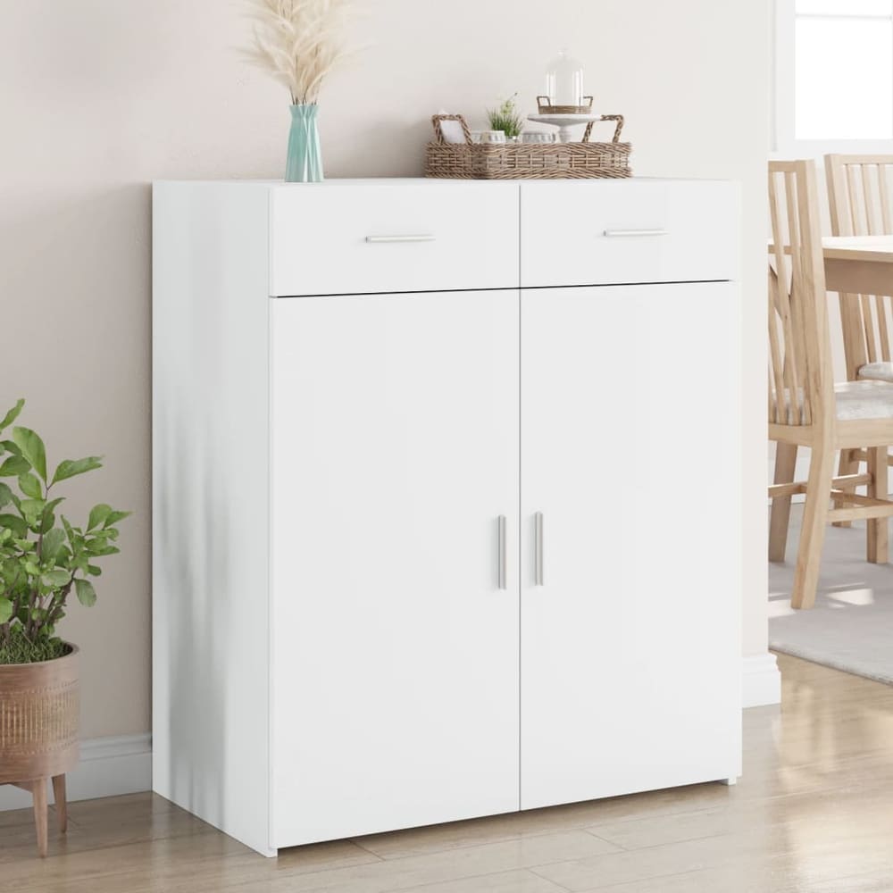 Sideboard 80x42,5x93 cm Engineered Wood White 80 x 42.5 x 93 cm