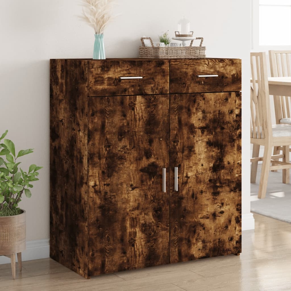 Sideboard 80x42,5x93 cm Engineered Wood Smoked oak 80 x 42.5 x 93 cm