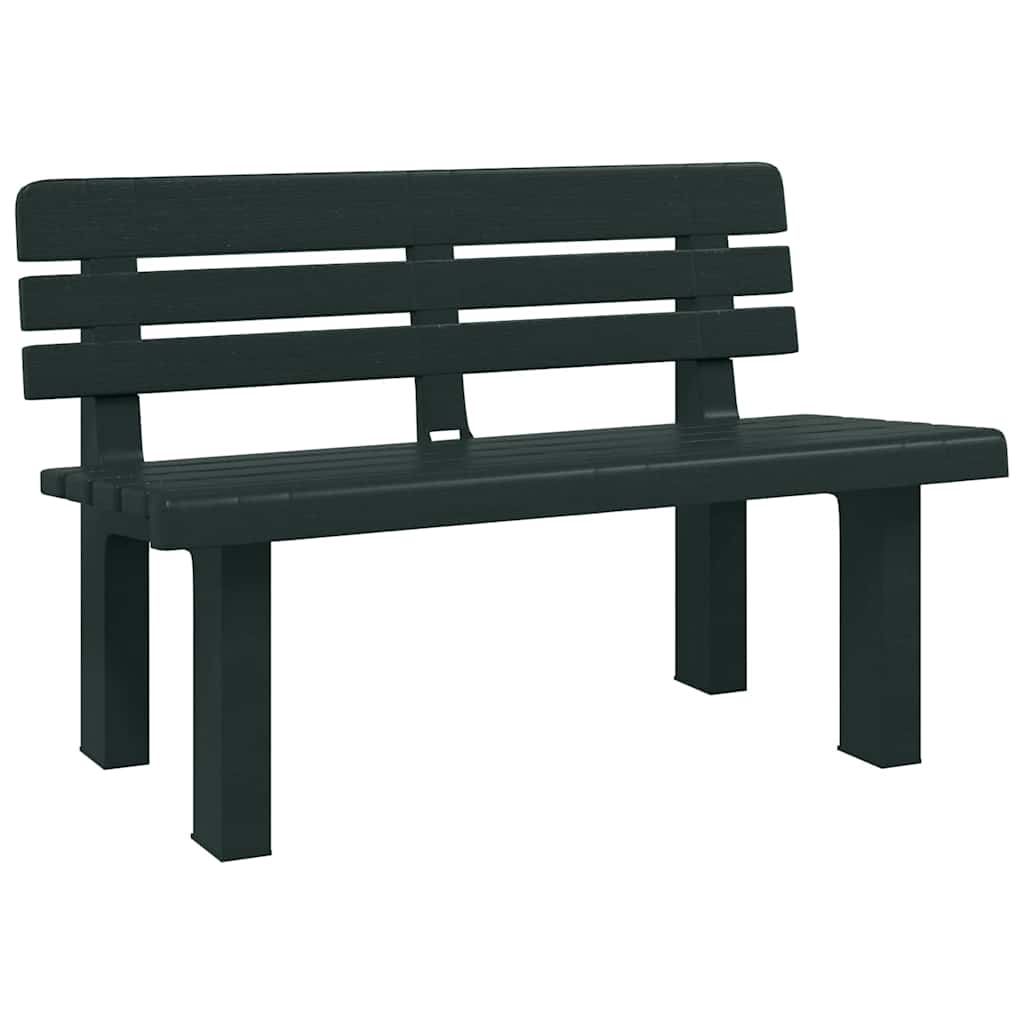 vidaXL Garden Bench Green 110x52x71 cm Polypropylene 2