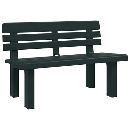 vidaXL Garden Bench Green 110x52x71 cm Polypropylene 2