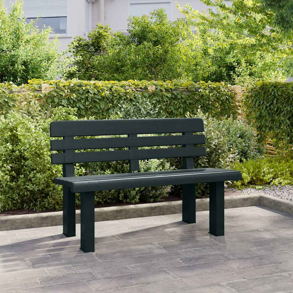 vidaXL Garden Bench Green 110x52x71 cm Polypropylene 3