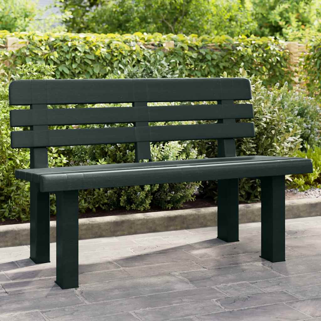 vidaXL Garden Bench Green 110x52x71 cm Polypropylene 1