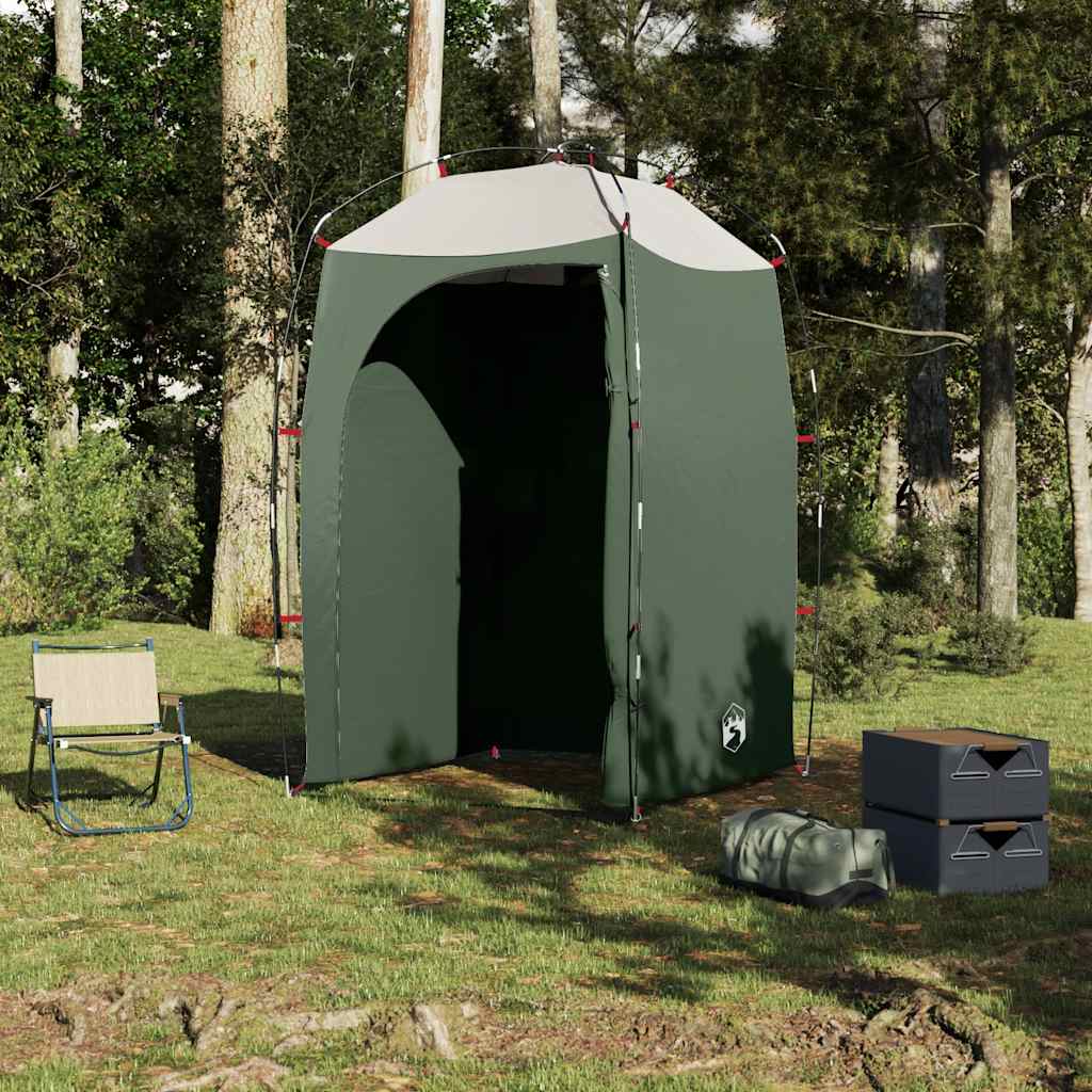 vidaXL Shower Tent Green Waterproof 4