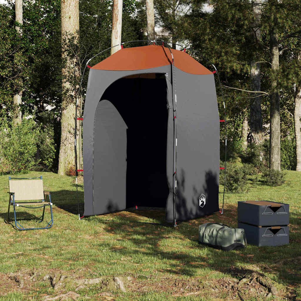 vidaXL Shower Tent Grey Waterproof 4