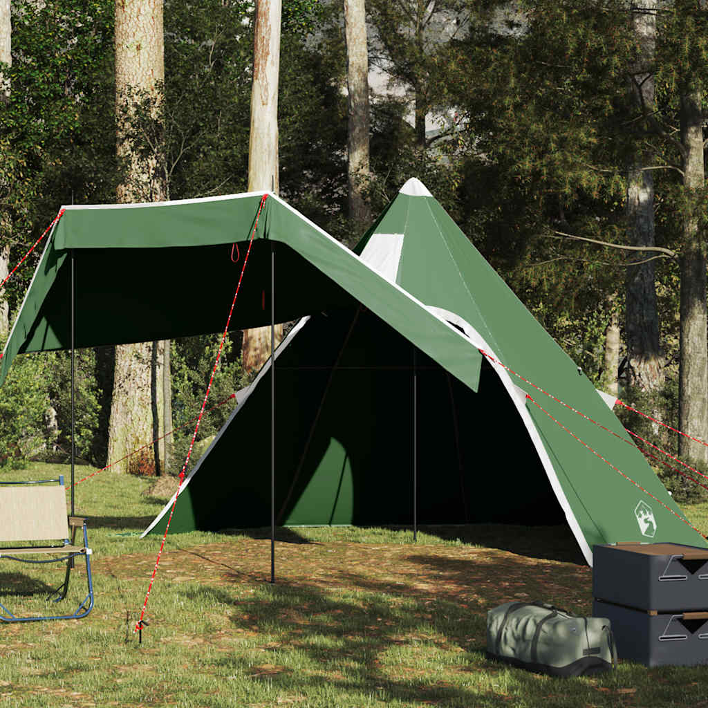 Camping Tent Tipi 5-Person Waterproof in Green