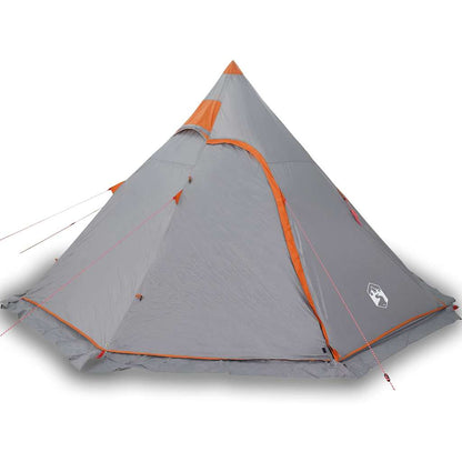 vidaXL Camping Tent Tipi 5-Person Grey Waterproof 2
