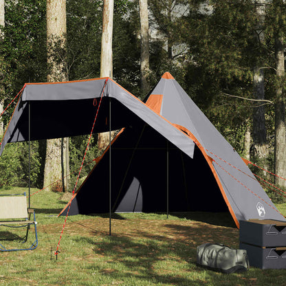 vidaXL Camping Tent Tipi 5-Person Grey Waterproof 1