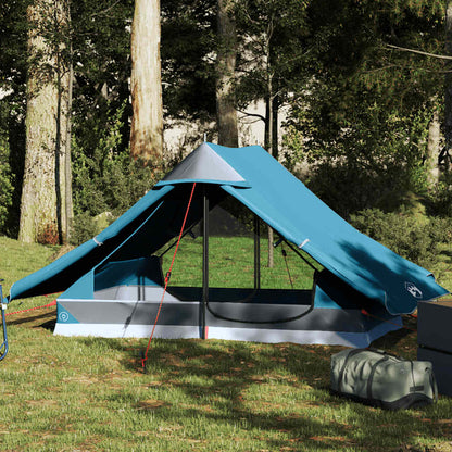 vidaXL Camping Tent 2-Person Blue Waterproof 1