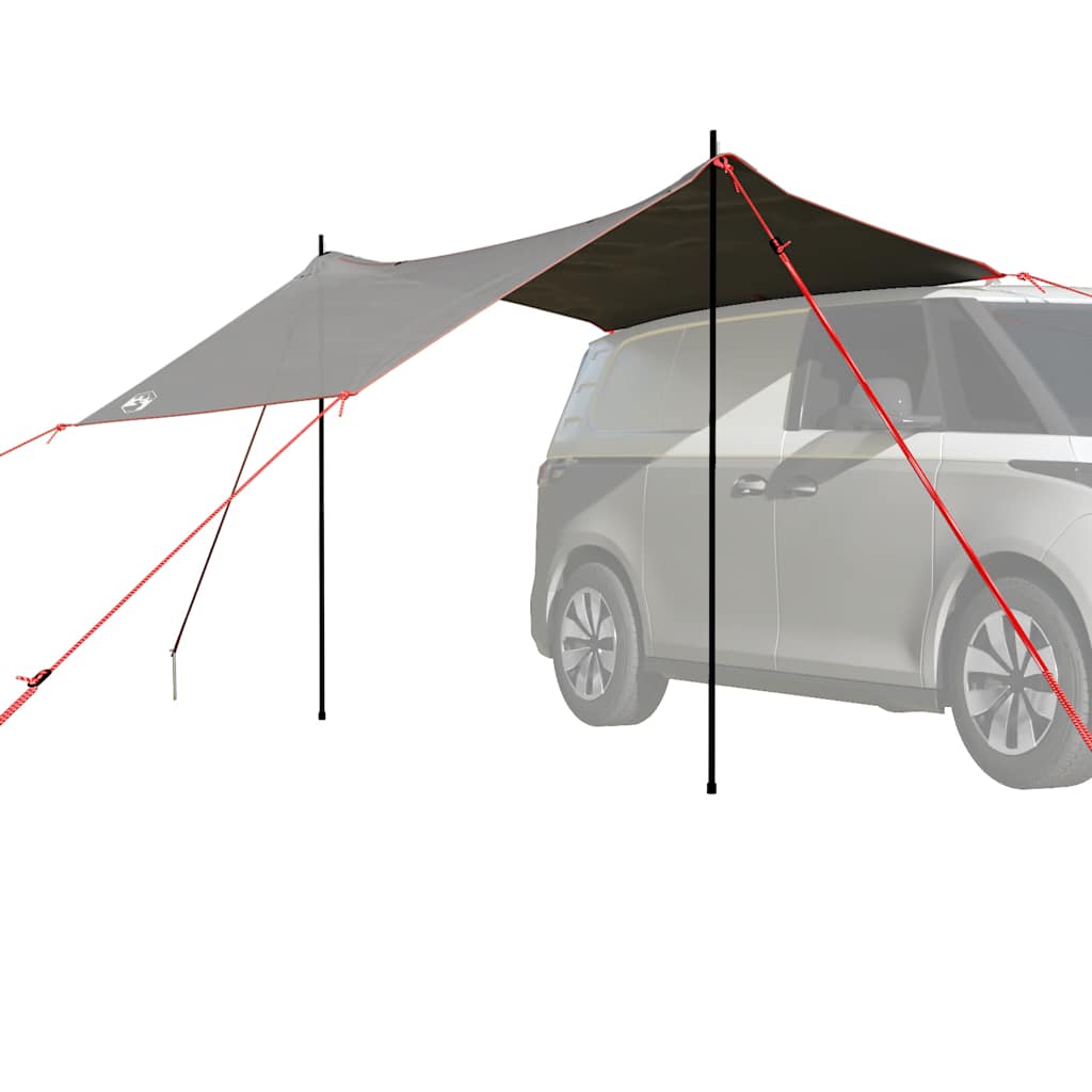 vidaXL Car Tent Grey and Orange Waterproof 1