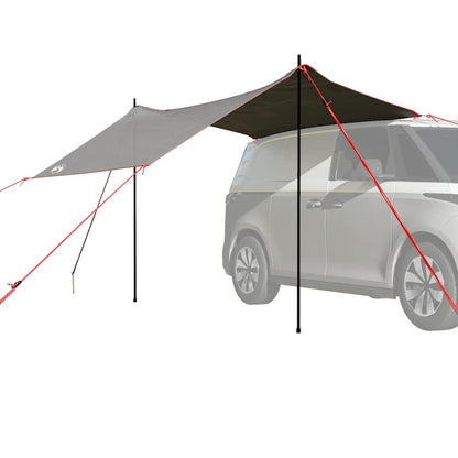 vidaXL Car Tent Grey and Orange Waterproof 1