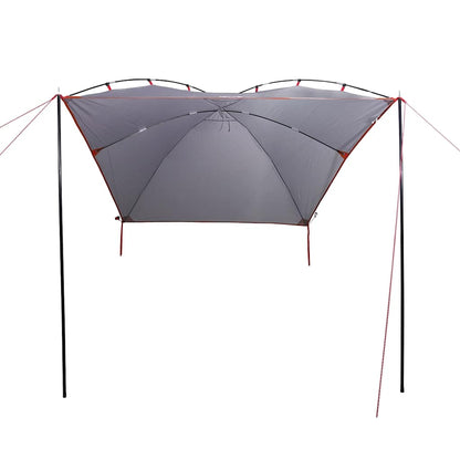 vidaXL Car Tent Grey and Orange Waterproof 4