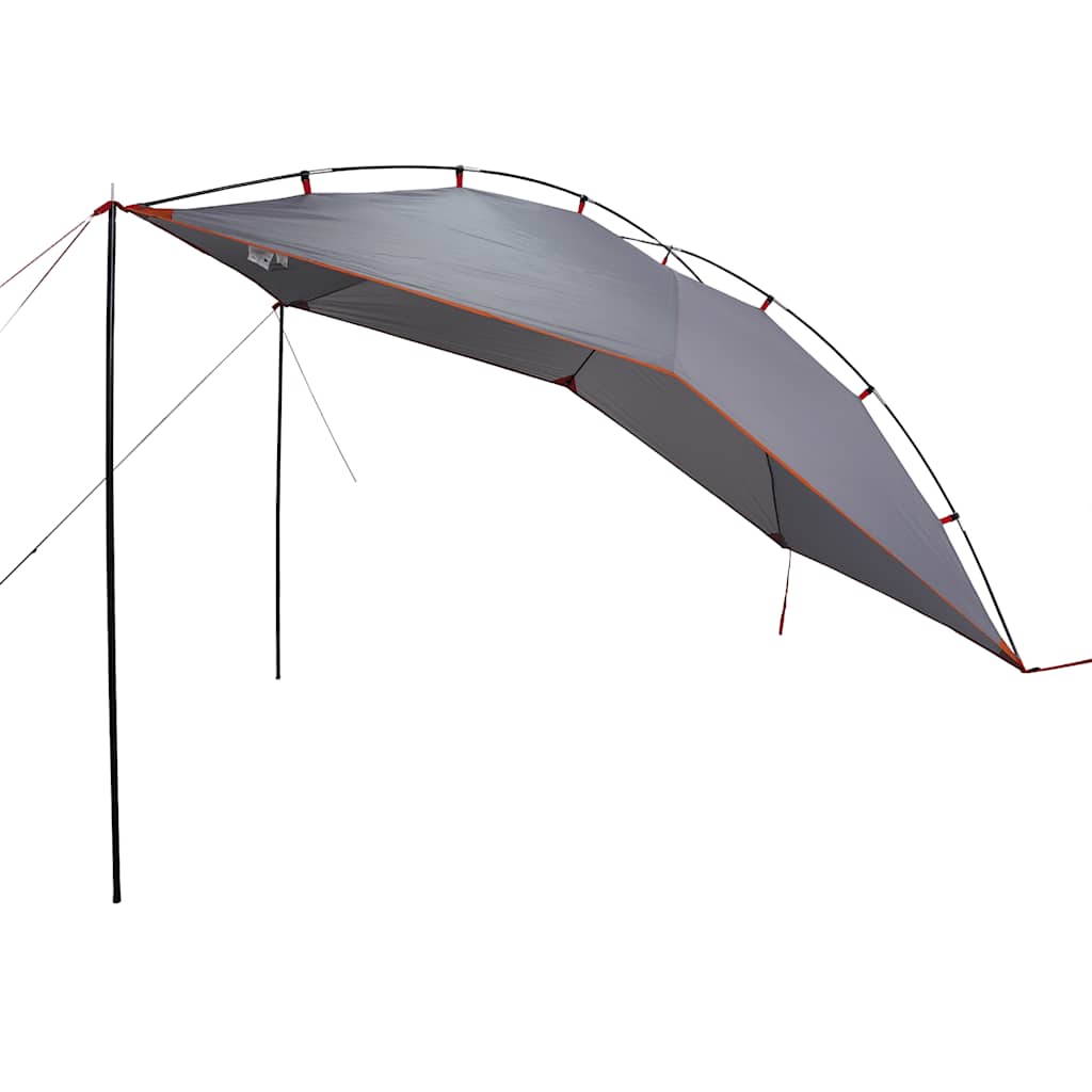 vidaXL Car Tent Grey and Orange Waterproof 5