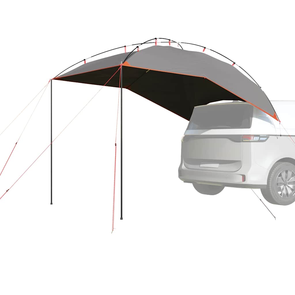 vidaXL Car Tent Grey and Orange Waterproof 1
