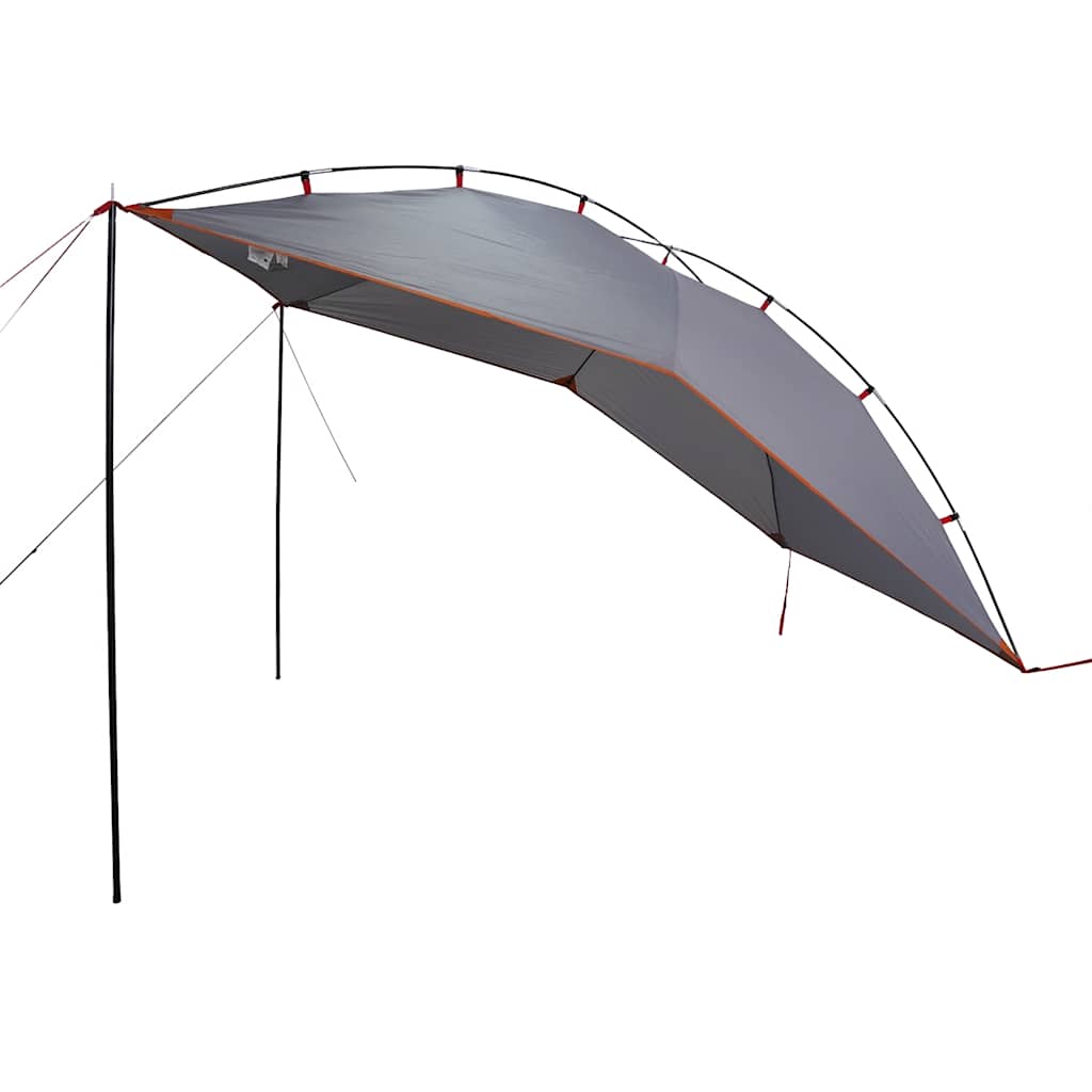 vidaXL Car Tent Grey and Orange Waterproof 5
