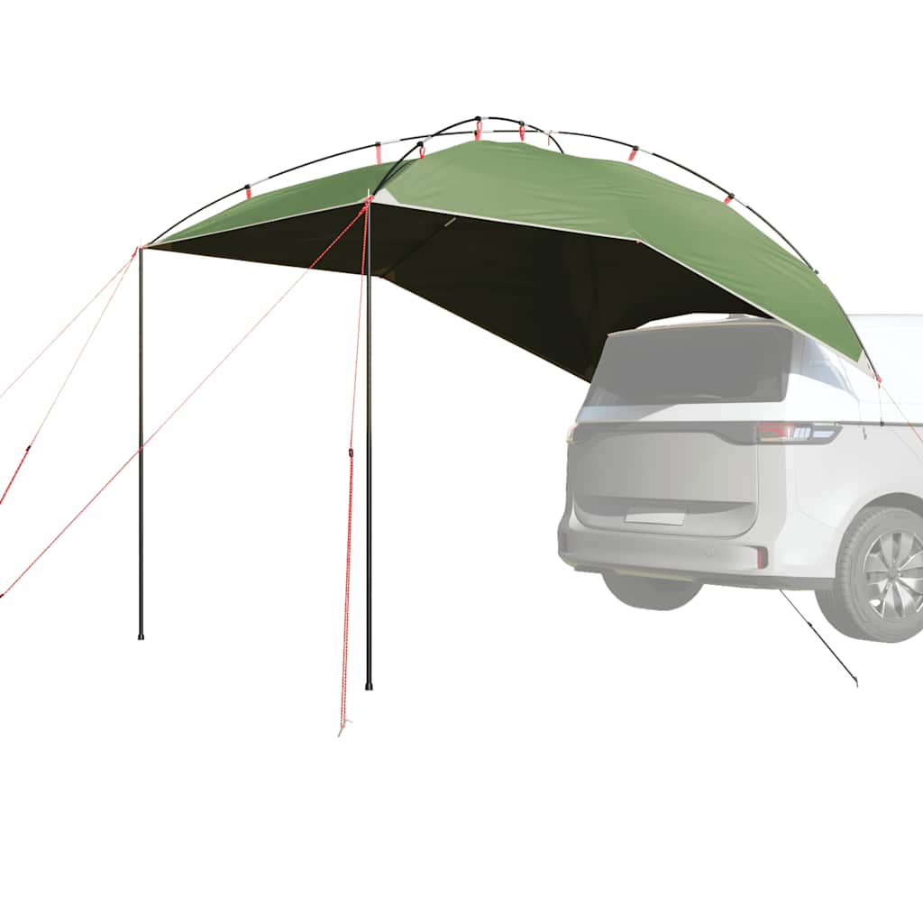 vidaXL Car Tent Green Waterproof 1