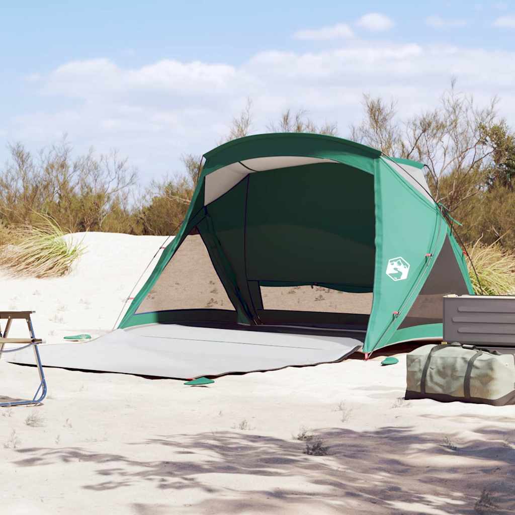 vidaXL Beach Tent 2-Person Sea Green Waterproof 4