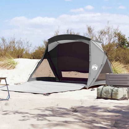 vidaXL Beach Tent 2-Person Grey Waterproof 4