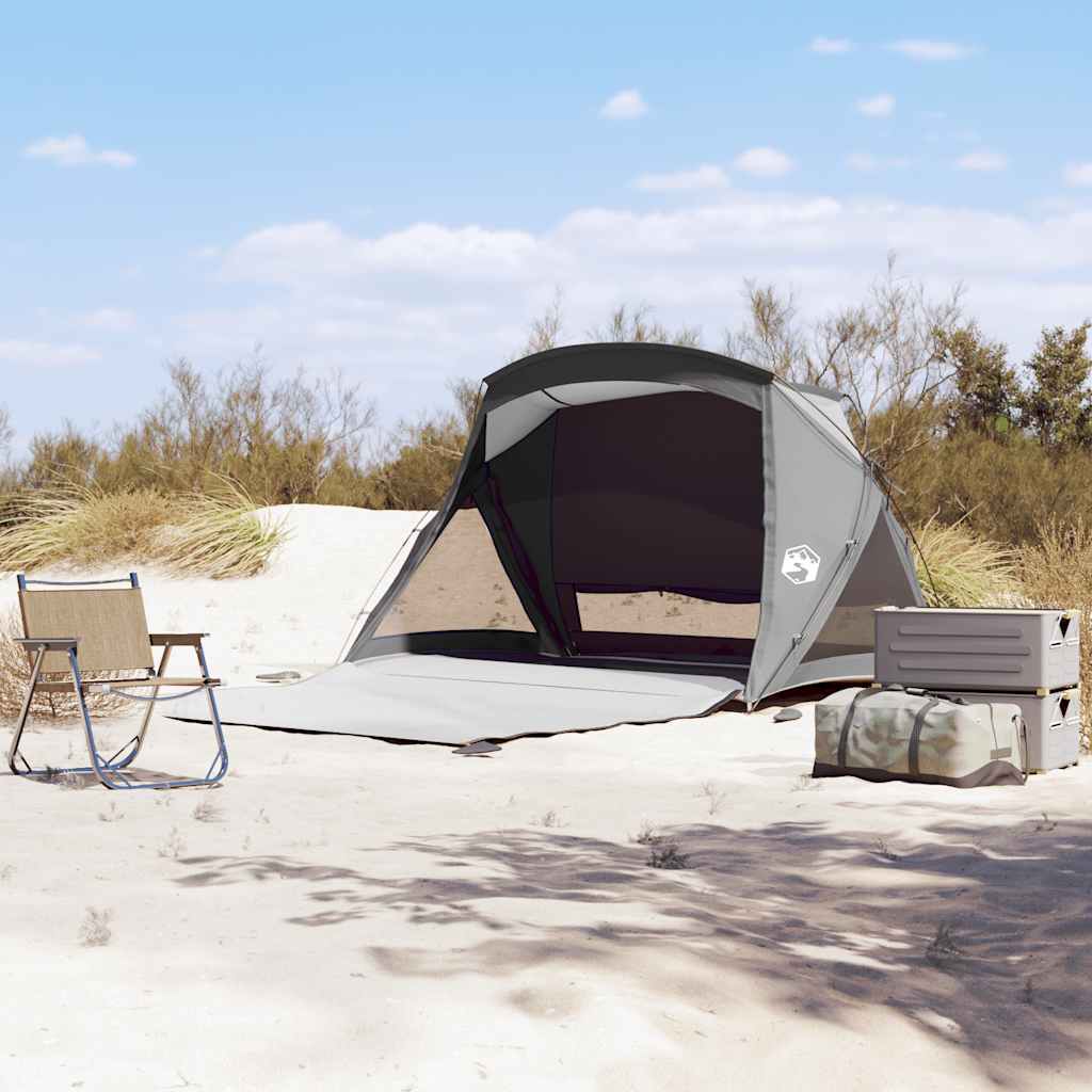 vidaXL Beach Tent 2-Person Grey Waterproof 1