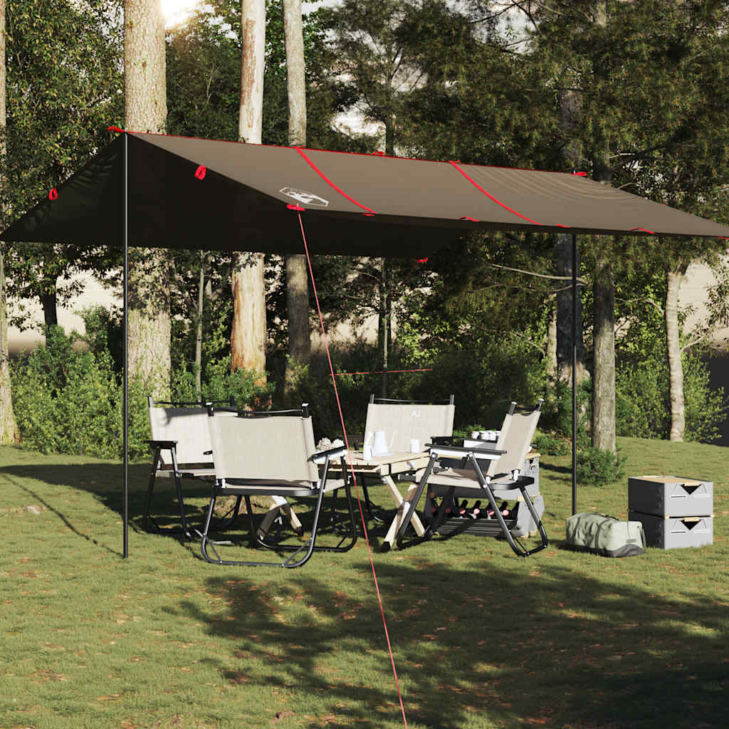 Camping Tarp Waterproof Taffeta in Brown