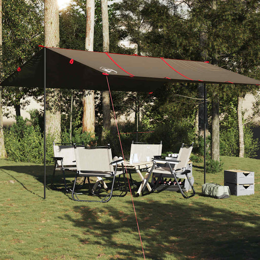 Camping Tarp Waterproof Taffeta in Brown
