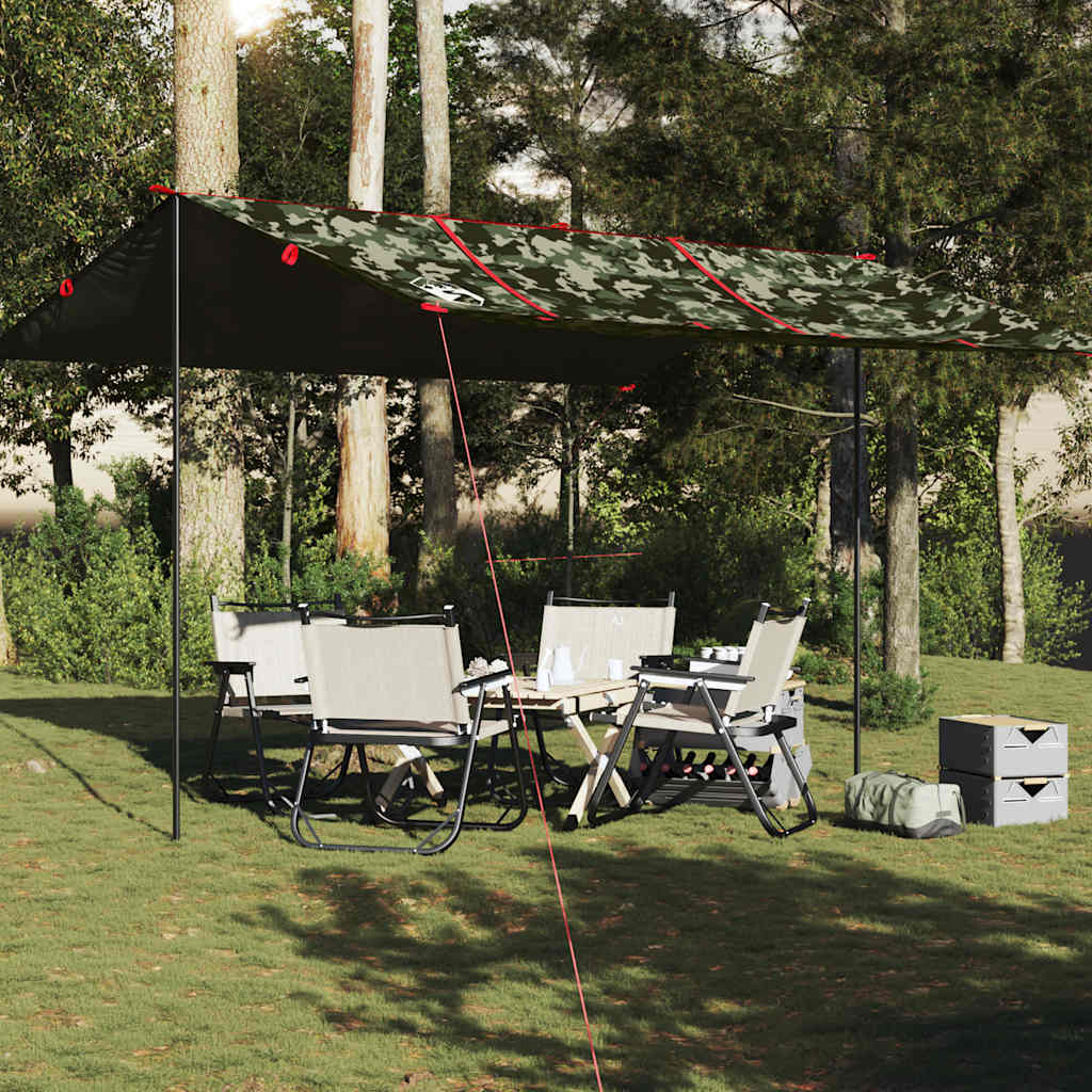 vidaXL Camping Tarp Camouflage 451x420 cm Waterproof 1