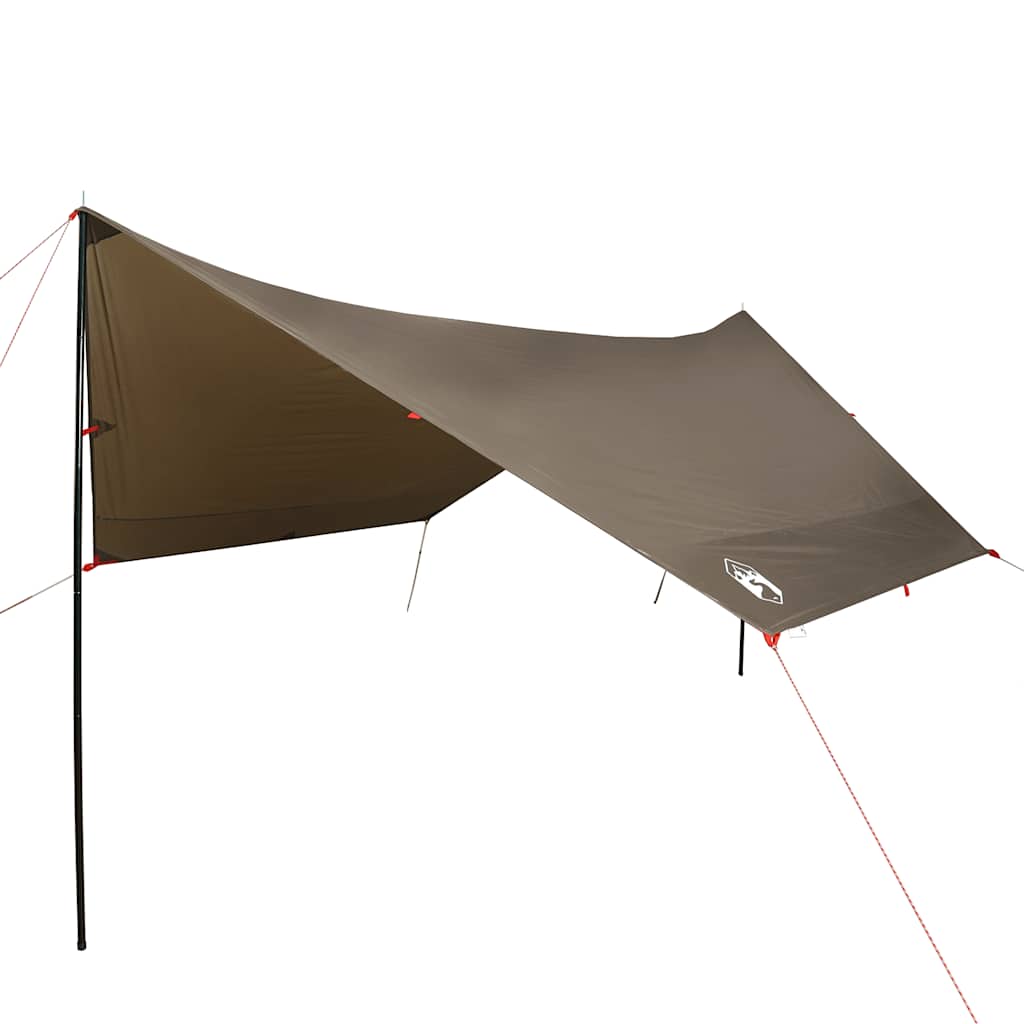vidaXL Camping Tarp Brown 438x376x212 cm Waterproof 2