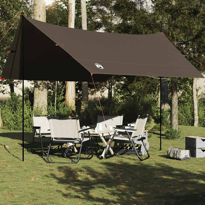 vidaXL Camping Tarp Brown 438x376x212 cm Waterproof 1
