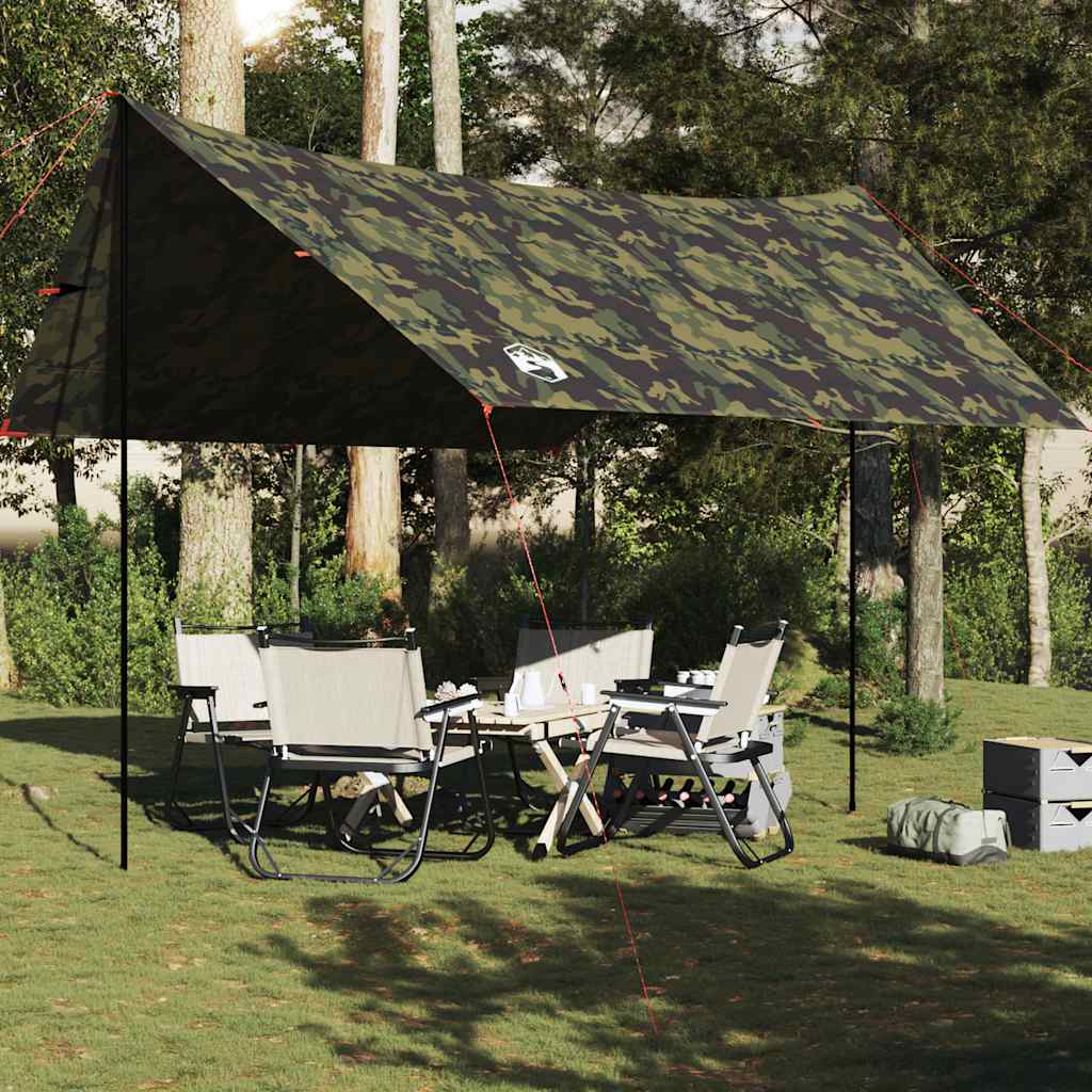 vidaXL Camping Tarp Camouflage 462x306x211 cm Waterproof 1