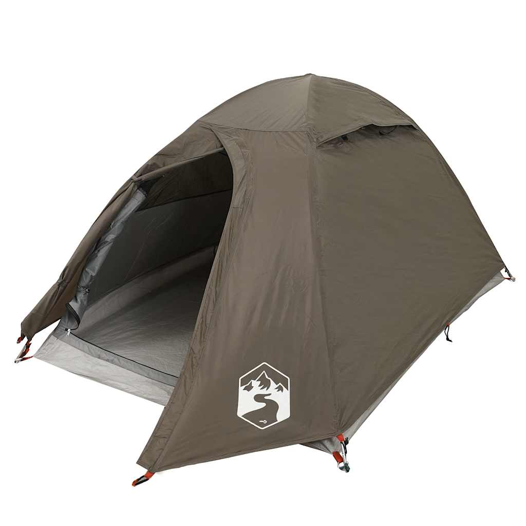 vidaXL Camping Tent Dome 2-Person Brown Waterproof 4