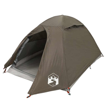 vidaXL Camping Tent Dome 2-Person Brown Waterproof 4