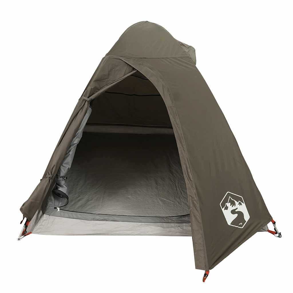 vidaXL Camping Tent Dome 2-Person Brown Waterproof 6