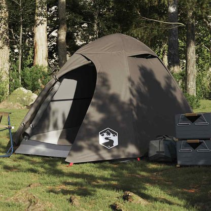 vidaXL Camping Tent Dome 2-Person Brown Waterproof 1