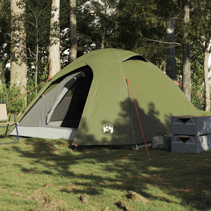 Camping Tent Dome Waterproof 3-person in Olive Green