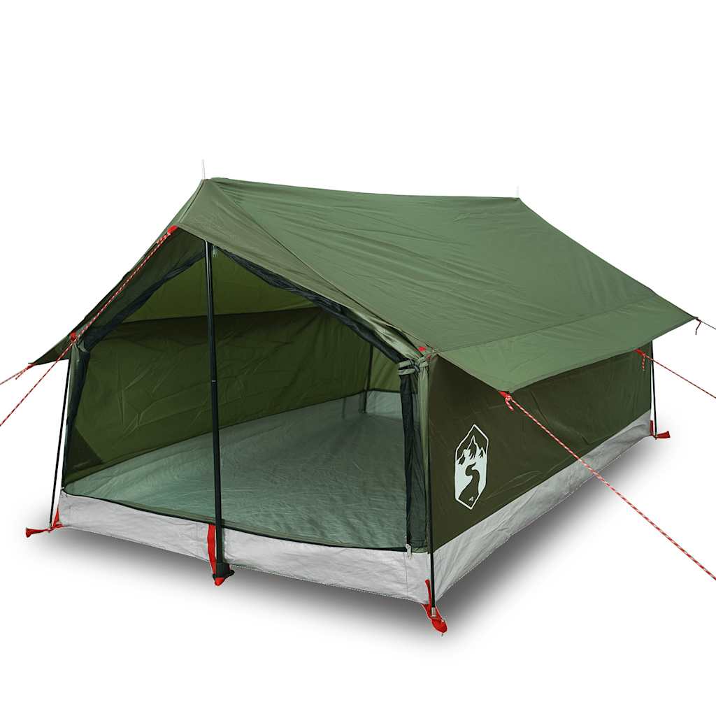 vidaXL Camping Tent 2-Person Olive Green Waterproof 2