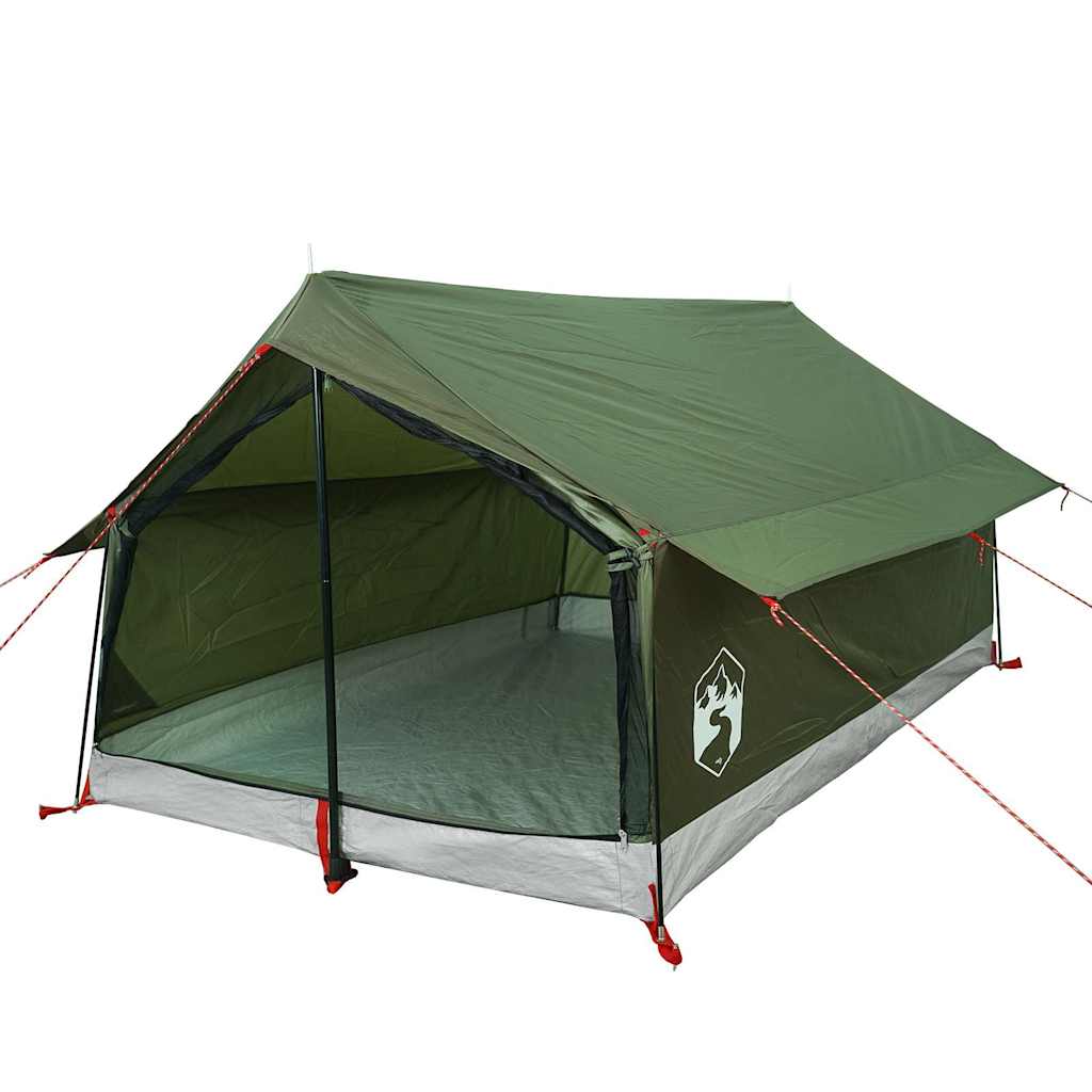 vidaXL Camping Tent 2-Person Olive Green Waterproof 4