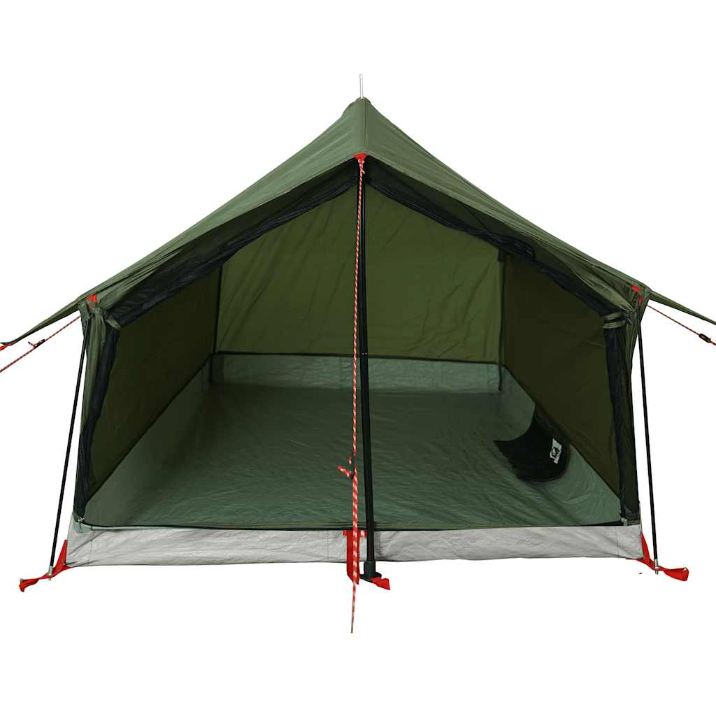 vidaXL Camping Tent 2-Person Olive Green Waterproof 6