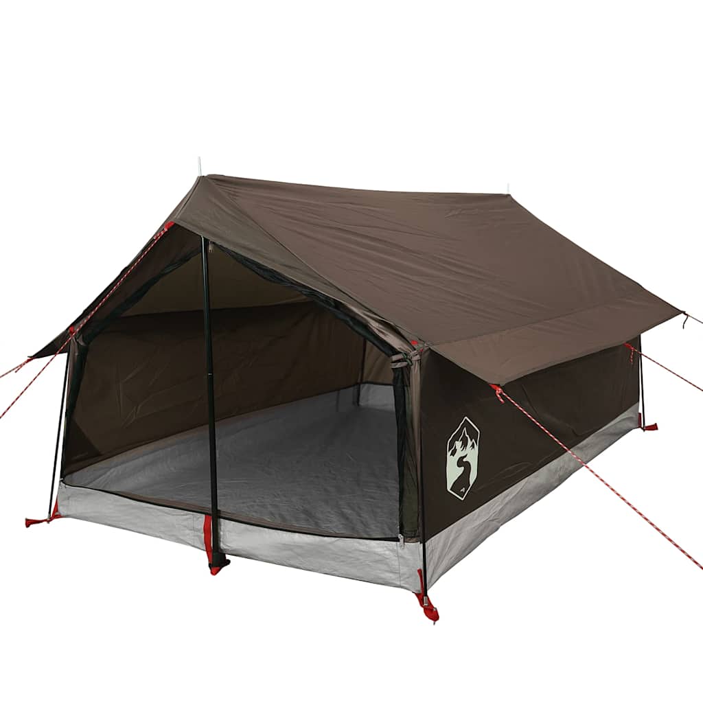 vidaXL Camping Tent 2-Person Brown Waterproof 4